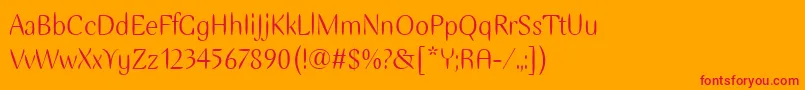 fuente EllipseItc – Fuentes Rojas Sobre Fondo Naranja