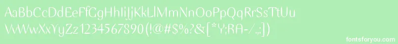 EllipseItc Font – White Fonts on Green Background