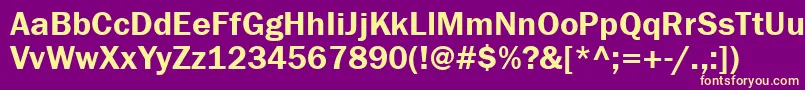 Franklingothdemiatt Font – Yellow Fonts on Purple Background