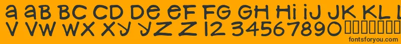 NancynayWide Font – Black Fonts on Orange Background