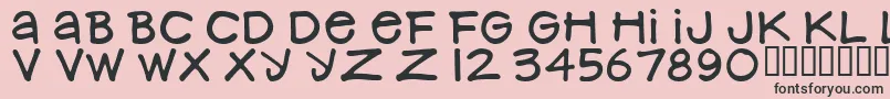 NancynayWide Font – Black Fonts on Pink Background