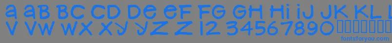 NancynayWide Font – Blue Fonts on Gray Background