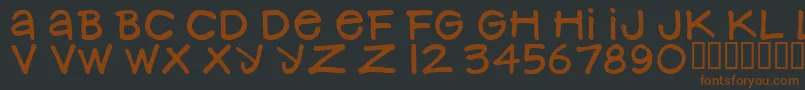 NancynayWide Font – Brown Fonts on Black Background