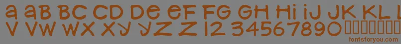 NancynayWide Font – Brown Fonts on Gray Background