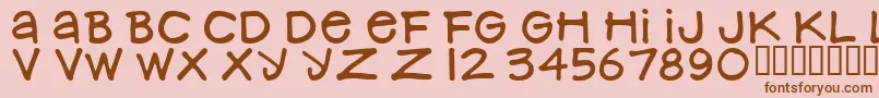 NancynayWide Font – Brown Fonts on Pink Background