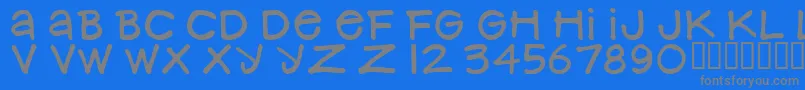 NancynayWide Font – Gray Fonts on Blue Background