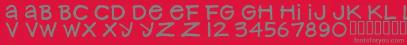 NancynayWide Font – Gray Fonts on Red Background