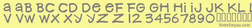 NancynayWide Font – Gray Fonts on Yellow Background