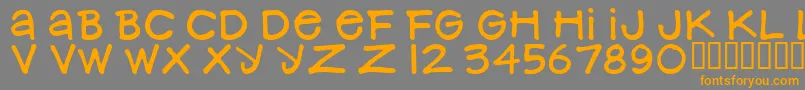 NancynayWide Font – Orange Fonts on Gray Background