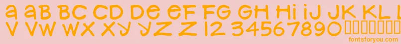 NancynayWide Font – Orange Fonts on Pink Background