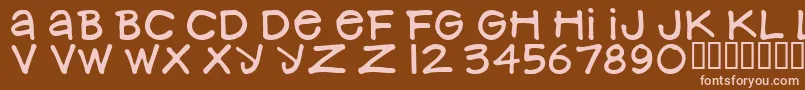 NancynayWide Font – Pink Fonts on Brown Background