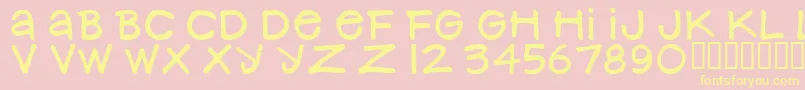 NancynayWide Font – Yellow Fonts on Pink Background
