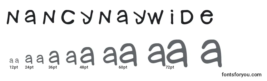 NancynayWide Font Sizes