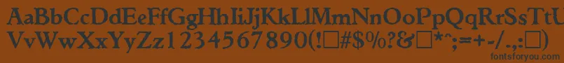 WeatheredSf Font – Black Fonts on Brown Background