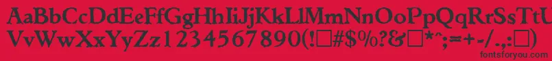 WeatheredSf Font – Black Fonts on Red Background