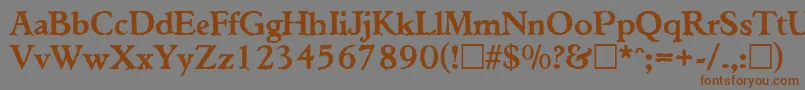 WeatheredSf Font – Brown Fonts on Gray Background