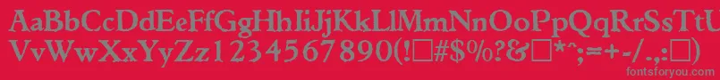 WeatheredSf Font – Gray Fonts on Red Background