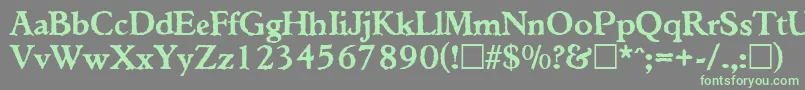 WeatheredSf Font – Green Fonts on Gray Background