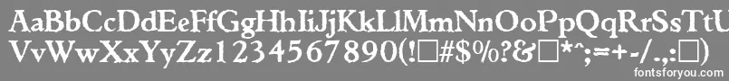 WeatheredSf Font – White Fonts on Gray Background
