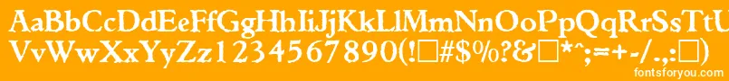 WeatheredSf Font – White Fonts on Orange Background