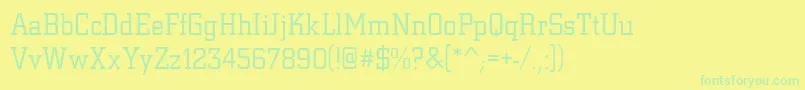 Więcej informacji o czcionce Citydeelig Czcionka Citydeelig – zielone czcionki na żółtym tle