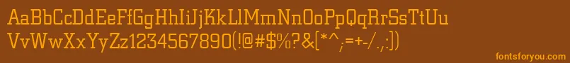 Шрифт Citydeelig – оранжевые шрифты на коричневом фоне