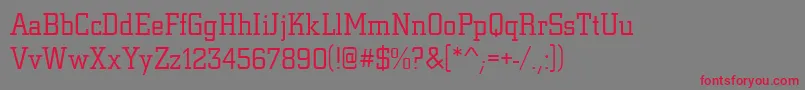 Citydeelig Font – Red Fonts on Gray Background