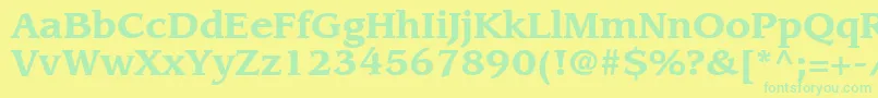 ItcLeawoodLtBold Font – Green Fonts on Yellow Background