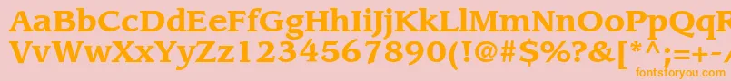 ItcLeawoodLtBold Font – Orange Fonts on Pink Background