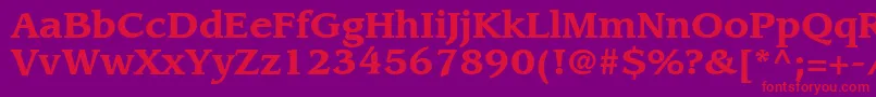 ItcLeawoodLtBold Font – Red Fonts on Purple Background