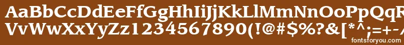 フォントItcLeawoodLtBold – 茶色の背景に白い文字