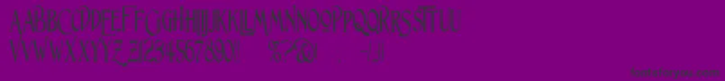 LightfootNarrowExtraCondensedRegular Font – Black Fonts on Purple Background