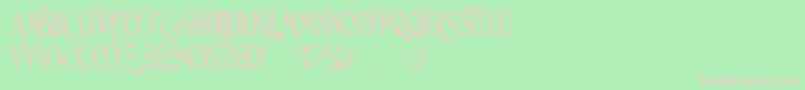 LightfootNarrowExtraCondensedRegular Font – Pink Fonts on Green Background