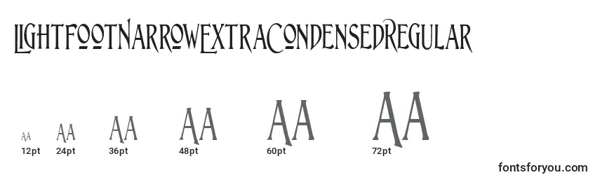 LightfootNarrowExtraCondensedRegular Font Sizes