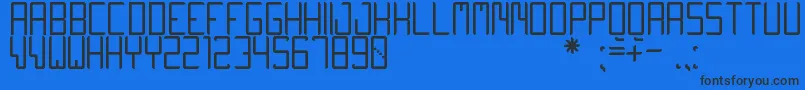 Шрифт QuiwoLuseTfb – чёрные шрифты на синем фоне
