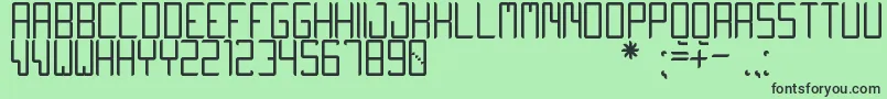 Шрифт QuiwoLuseTfb – чёрные шрифты на зелёном фоне