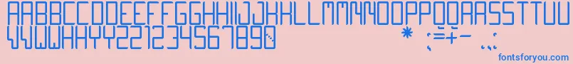 QuiwoLuseTfb Font – Blue Fonts on Pink Background