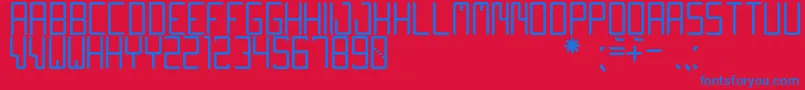 QuiwoLuseTfb Font – Blue Fonts on Red Background
