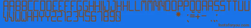QuiwoLuseTfb Font – Brown Fonts on Blue Background