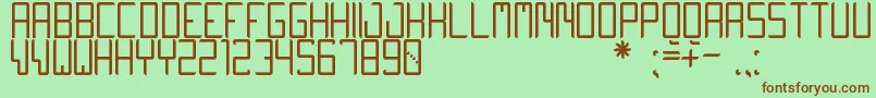 QuiwoLuseTfb Font – Brown Fonts on Green Background