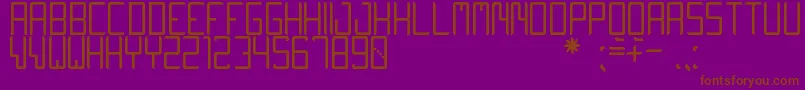 Police QuiwoLuseTfb – polices brunes sur fond violet