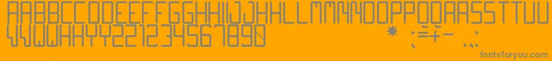 QuiwoLuseTfb-Schriftart – Graue Schriften auf orangefarbenem Hintergrund