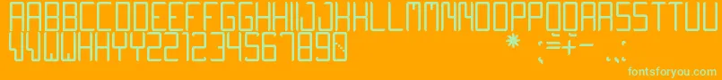 QuiwoLuseTfb Font – Green Fonts on Orange Background