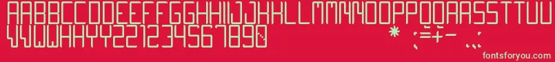 fuente QuiwoLuseTfb – Fuentes Verdes Sobre Fondo Rojo