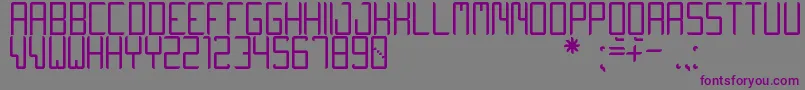 QuiwoLuseTfb-fontti – violetit fontit harmaalla taustalla
