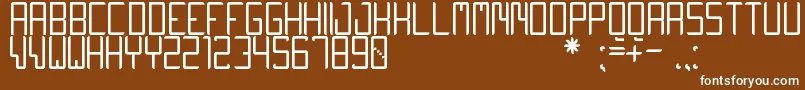 Weitere Informationen zur QuiwoLuseTfb-Schriftart QuiwoLuseTfb-Schriftart – Weiße Schriften auf braunem Hintergrund