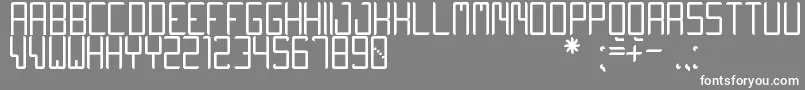 QuiwoLuseTfb-Schriftart – Weiße Schriften auf grauem Hintergrund