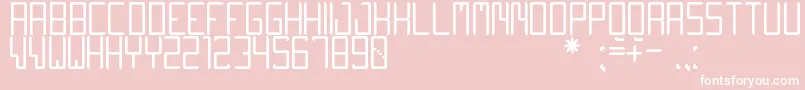 QuiwoLuseTfb-Schriftart – Weiße Schriften auf rosa Hintergrund
