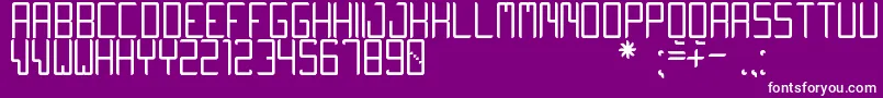 Weitere Informationen zur QuiwoLuseTfb-Schriftart QuiwoLuseTfb-Schriftart – Weiße Schriften auf violettem Hintergrund