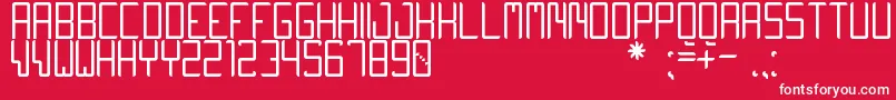 QuiwoLuseTfb Font – White Fonts on Red Background
